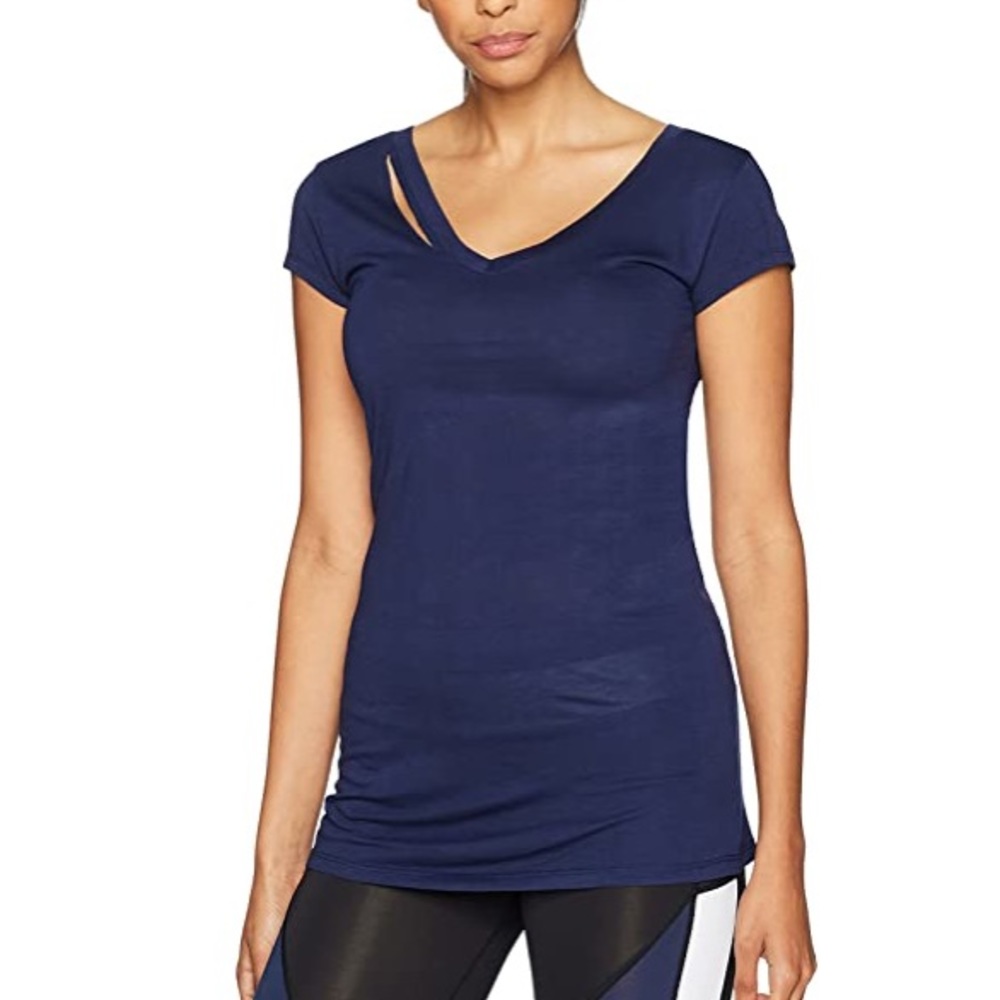 Sam Edelman Dark Green short sleeve rip tee